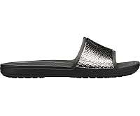 Crocs Šľapky Crocs Sloane MetalText Slide W Gunmetal/Black 205737-0FG-35