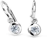 Cutie Jewellery Detské náušnice z bieleho zlata C1537-10-X-2 fuchsiová