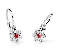Cutie Jewellery Detské náušnice z bieleho zlata C2149-10-X-2 růžová