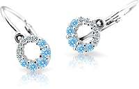 Cutie Jewellery Detské náušnice z bieleho zlata C2154-10-X-2 růžová