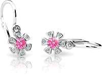 Cutie Jewellery Detské náušnice z bieleho zlata C2156-10-X-2 světle modrá
