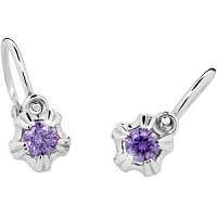 Cutie Jewellery Detské náušnice z bieleho zlata C2158-10-X-2 zelená