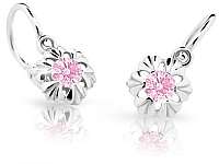 Cutie Jewellery Detské náušnice z bieleho zlata C2213-10-X-2 růžová