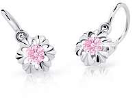 Cutie Jewellery Detské náušnice z bieleho zlata C2213-10-X-2 zelená