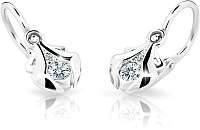 Cutie Jewellery Detské náušnice z bieleho zlata C2224-10-10-X-2