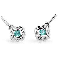 Cutie Jewellery Detské náušnice z bieleho zlata C2250-10-X-2 světle modrá