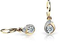 Cutie Jewellery Detské náušnice zo žltého zlata C1898-10-X-1 červená