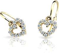 Cutie Jewellery Detské náušnice zo žltého zlata C2157-10-X-1 zelená