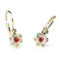 Cutie Jewellery Zlaté detské náušnice C2149-10-X-1 růžová