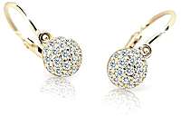Cutie Jewellery Zlaté detské náušnice C2150-10-X-1 světle zelená