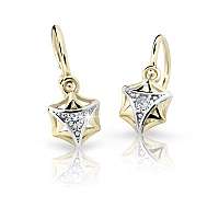 Cutie Jewellery Zlaté detské náušnice C2209-10-X-1 světle zelená