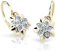 Cutie Jewellery Zlaté detské náušnice C2210-10-X-1 bílá
