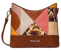 Desigual Dámska crossbody kabelka Bols Ayax Gala tí Camel 20SAXPD6 6011