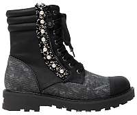 Desigual Dámske členkové topánky Shoes Combat Pearl Negro 19WSTP07 2000