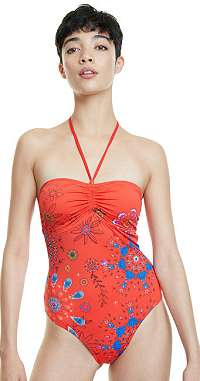 Desigual Dámske jednodielne plavky Biki Creta Rojo Clavel 20SWMK1436 L