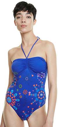 Desigual Dámske jednodielne plavky Biki Creta Turkish Sea 20SWMK1414 XL