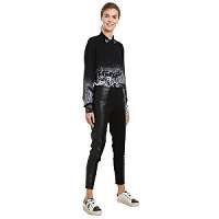 Desigual Dámske nohavice Pant Londres Negro 18WWPW10 2000 M