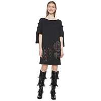 Desigual Dámske šaty Vest Alma Negro 18WWVK83 2000 L