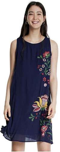 Desigual Dámske šaty Vest Anjou Navy 20SWVW5500