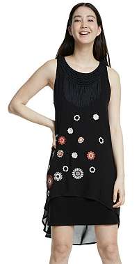 Desigual Dámske šaty Vest Barrie Negro 20SWVW56 2000