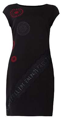 Desigual Dámske šaty Vest Briana Negro 19WWVKB5 2000 M