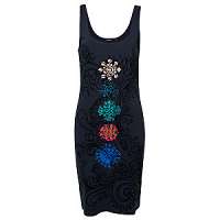 Desigual Dámske šaty Vest Coque Negro 19SWVKAH 2000