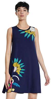 Desigual Dámske šaty Vest Love Others Navy 20SWVK0700 M