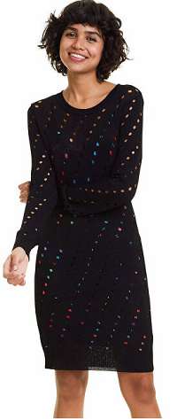 Desigual Dámske šaty Vest Namur Negro 19WWVF03 2000 S