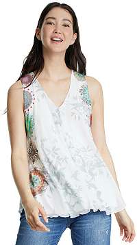 Desigual Dámske tielko Ts Carnage Blanco 20SWTKB1 1000 L