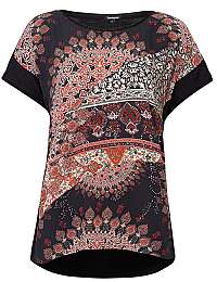 Desigual Dámske tričko TS Bryoni Negro 19WWTKCH 2000 S