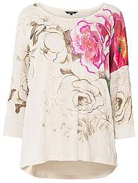 Desigual Dámske tričko TS Daryl Crudo 19WWTKAK 1001 L