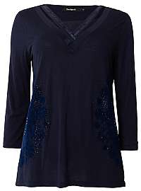 Desigual Dámske tričko TS Lorren Navy 19WWTK6300 M