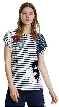 Desigual Dámske tričko Ts Refresh Blanco 20SWTK70 1000 S