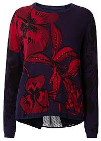 Desigual Dámsky sveter Jers Wonderland Blue Depths 19WWJF8149 S
