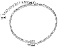 DKNY Náramok s trblietavým visiacim zámkom The City Street - In Motion20112