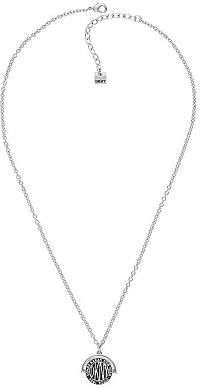 DKNY Štýlový náhrdelník s obojstranným príveskom Spinner Token New York20022
