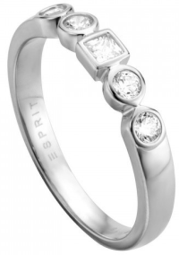 Esprit Strieborný prsteň s kryštálmi Flow ESRG005211 mm