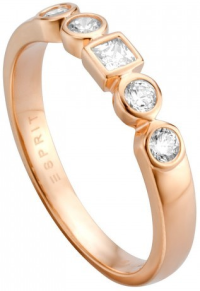 Esprit Strieborný prsteň s kryštálmi Flow ESRG005213 mm