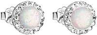 Evolution Group Strieborné náušnice s kryštálmi Swarovski217.1