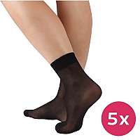 Evona 5 PACK - dámske ponožky Napolo 999 čierne-27