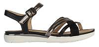 GEOX Dámske sandále D SANDAL Hiver D02GZA-0BN85 -C9247 LEAD / BLACK