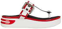 GEOX Dámske žabky Ottaya Sandal B White/Scarlet D92CMB-08502-C1Z7Y