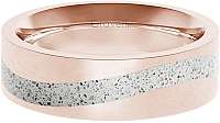 Gravelli Betónový prsteň Curve bronzová / sivá GJRWRGG113 mm