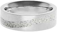 Gravelli Betónový prsteň Curve oceľová / sivá GJRWSSG113 mm