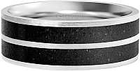 Gravelli Betónový prsteň Fusion Double line oceľová / antracitová mm