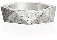 Gravelli Betónový prsteň šedý Cubist GJRUSSG005 mm