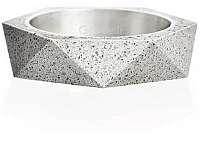 Gravelli Betónový prsteň šedý Cubist GJRUSSG005 56 mm