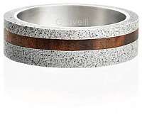 Gravelli Betónový prsteň šedý Simple Wood GJRUWOG001 56 mm
