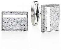 Gravelli Manžetové gombíky z betónu a ocele Falcon Steel GJCMSSG004UN