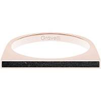Gravelli Oceľový prsteň s betónom One Side bronzová / antracitová GJRWRGA121 mm